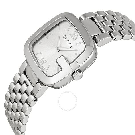 gucci womens silver square watch|stainless steel Gucci watch women.